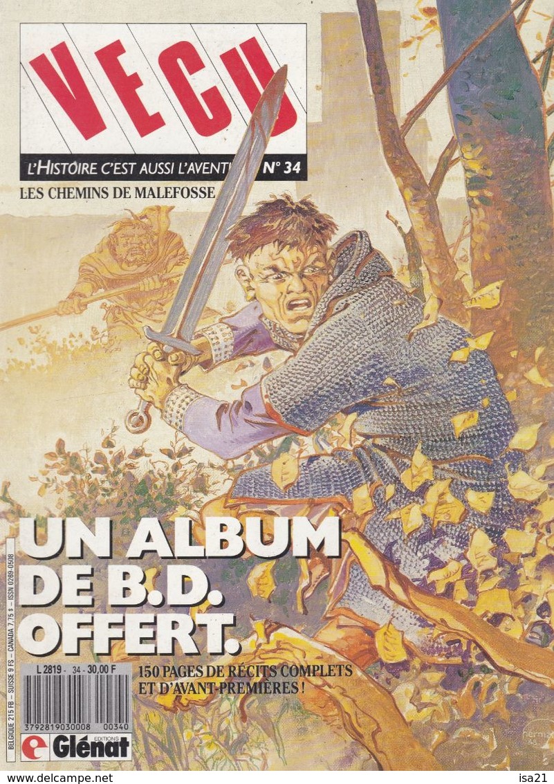 VECU N° 34 Un Album De BD Offert, Le  Sommaire Est Scanné.Les Héritiers Du Soleil, La Révolution, Enfin! Etc. - Vécu