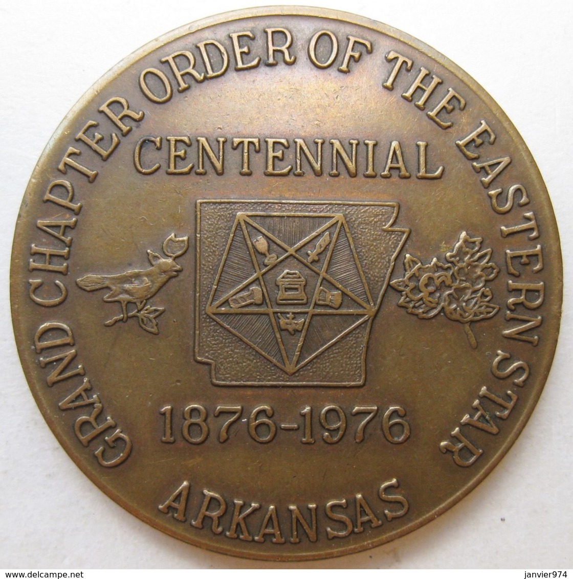 Jeton Maçonnique Arkansas Grand Chapter Of The Eastern Star 1976. Masonic - Other & Unclassified