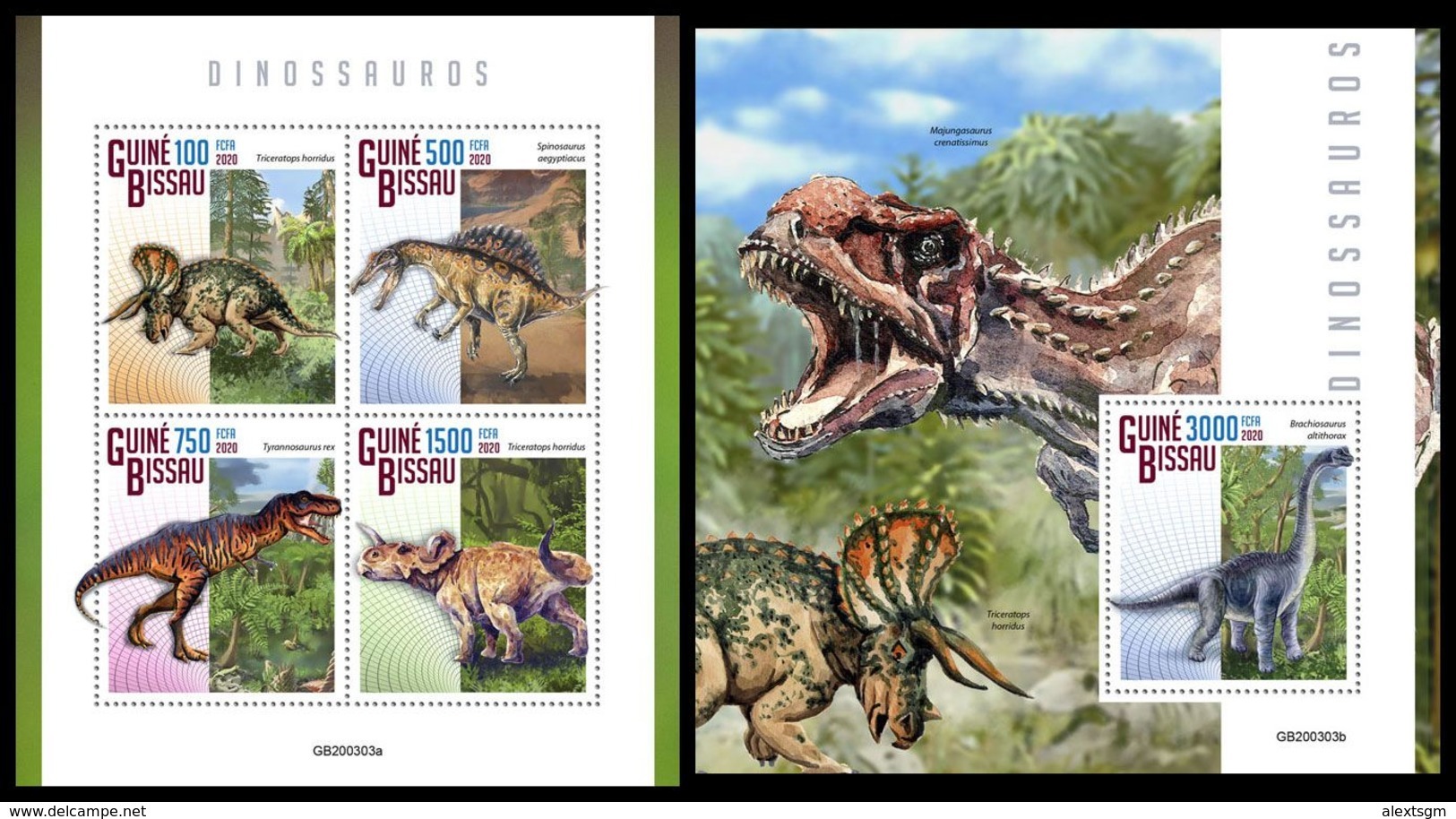 GUINEA BISSAU 2020 - Dinosaurs. M/S + S/S. Official Issue [GB200303] - Vor- U. Frühgeschichte