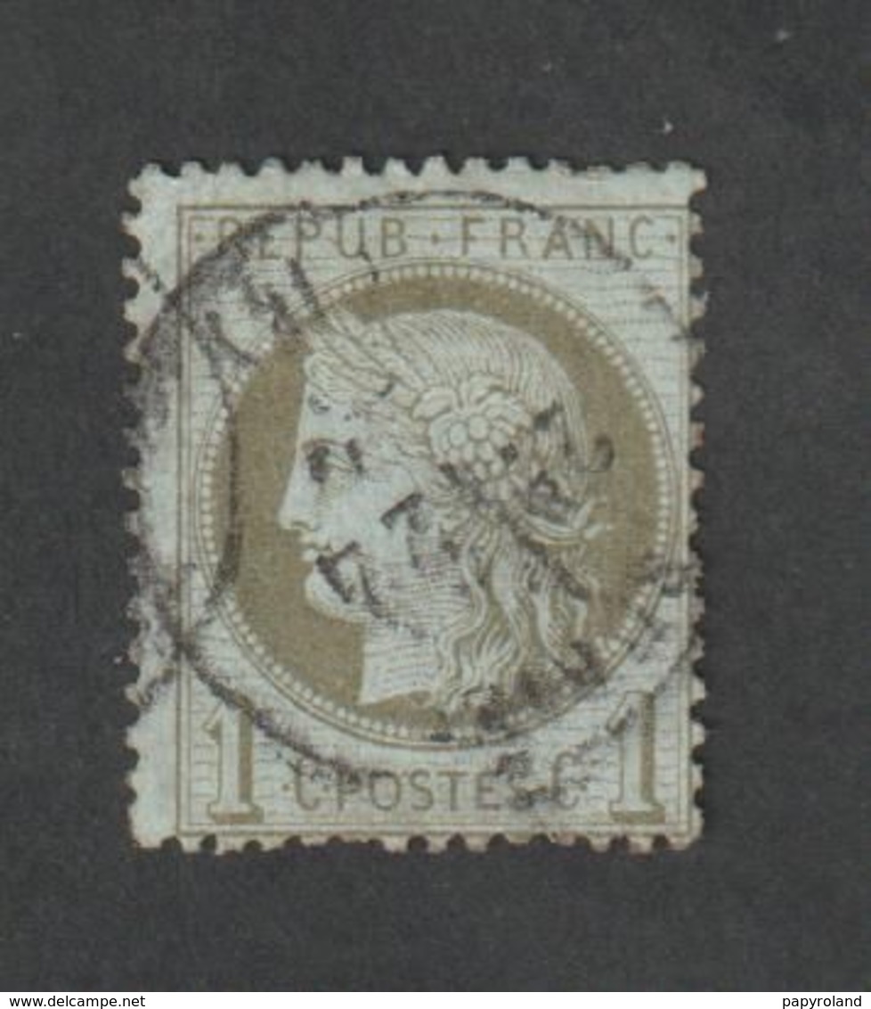 Timbres -  N°50a   - Type Cérès - Dentelé III éme République - 1872   - Oblitéré  - - Andere & Zonder Classificatie