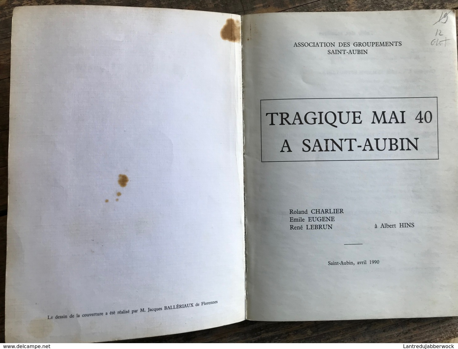 TRAGIQUE MAI 40 à SAINT AUBIN Régionalisme Florennes Guerre 40 45 Bombardement Exode Prisonniers Résistant CARTE POSTALE - Guerra 1939-45
