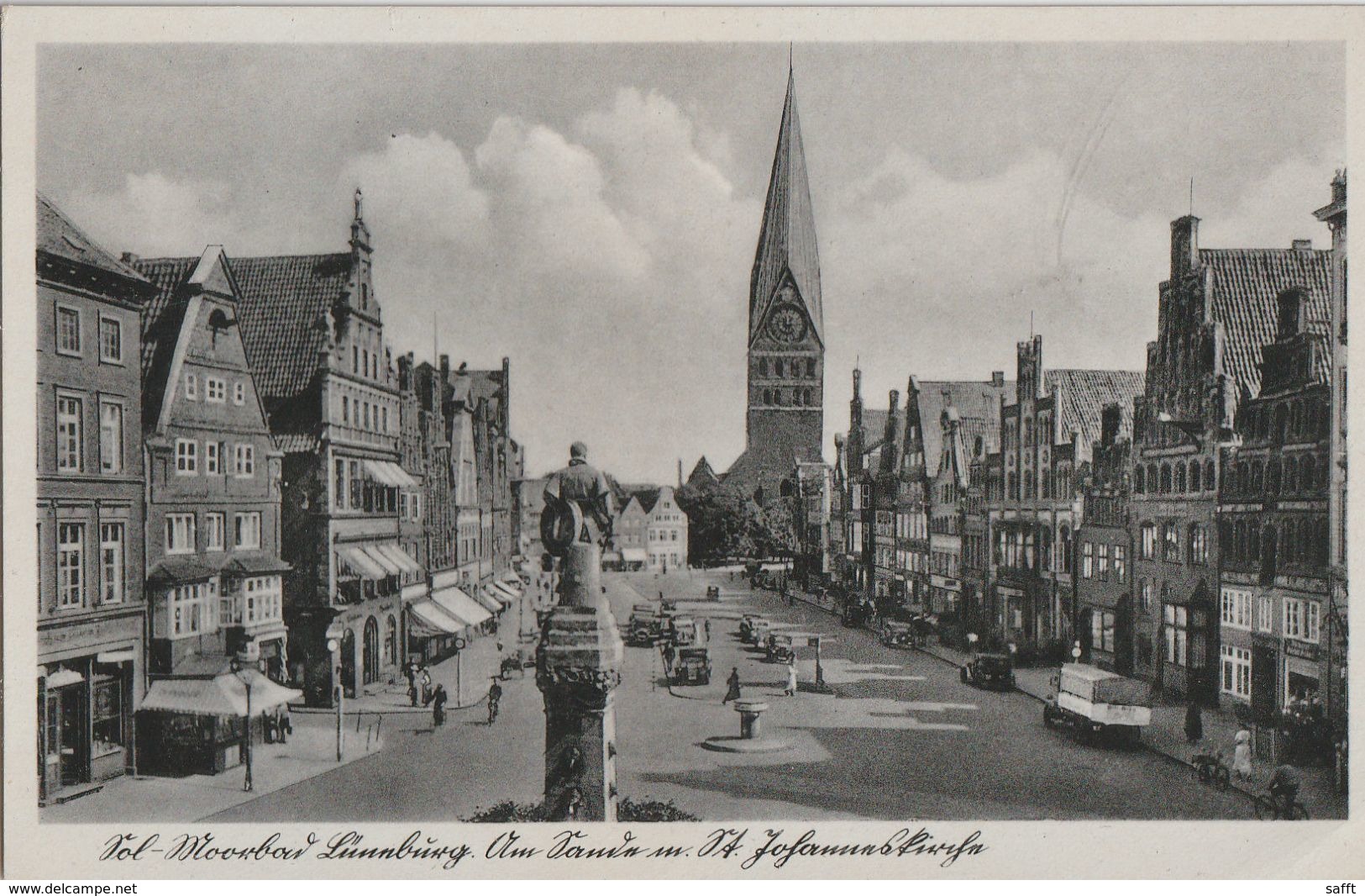 AK Lüneburg, Am Sande Und Johanniskirche Um 1955 - Lüneburg