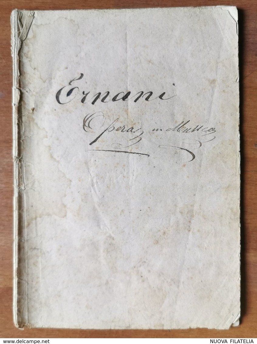 ERNANI 1856 LIBRETTO D'OPERA - Opéra