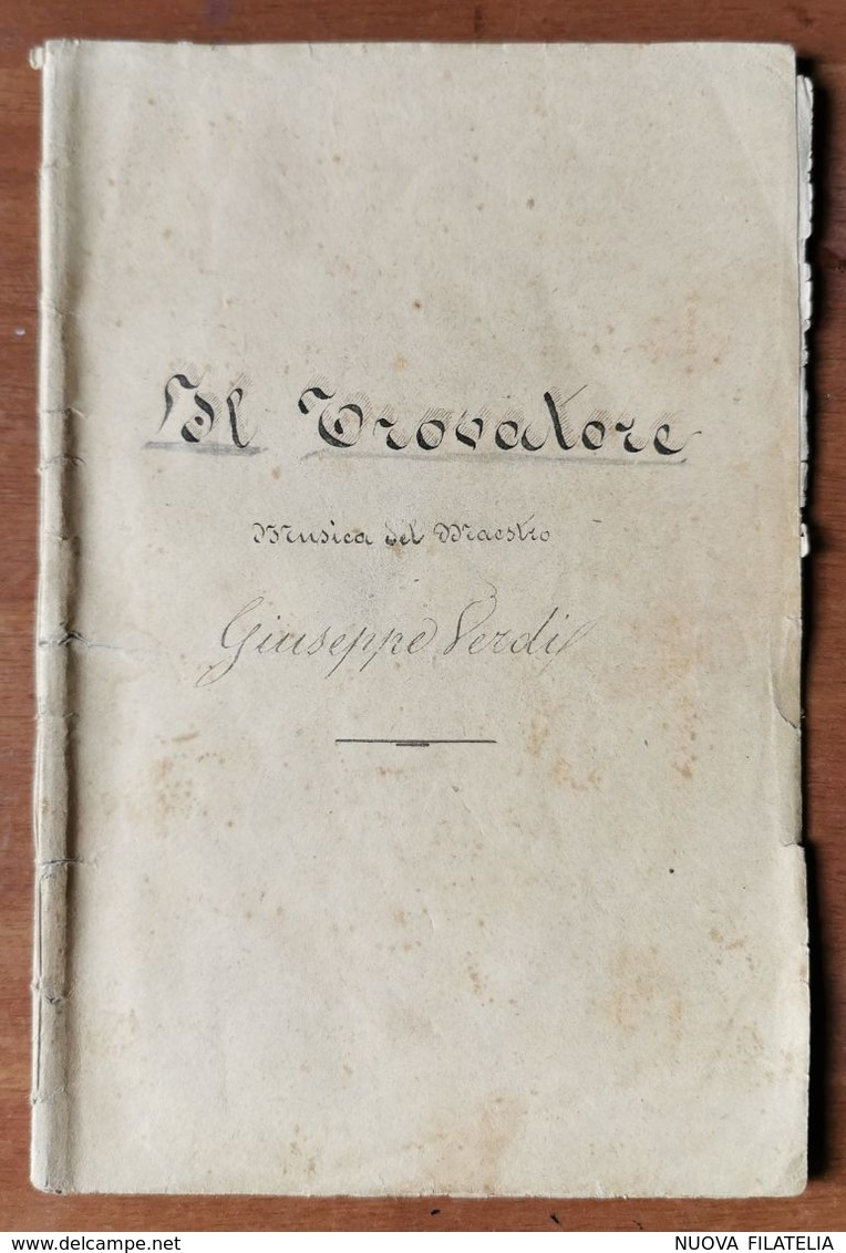 IL TROVATORE 1859 LIBRETTO D'OPERA - Opéra