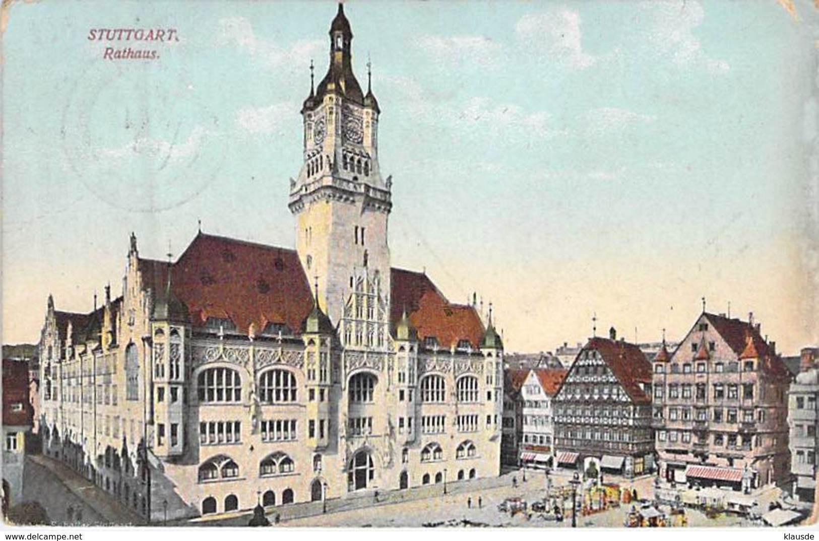 Stuttgart - Rathaus 1908 - Stuttgart