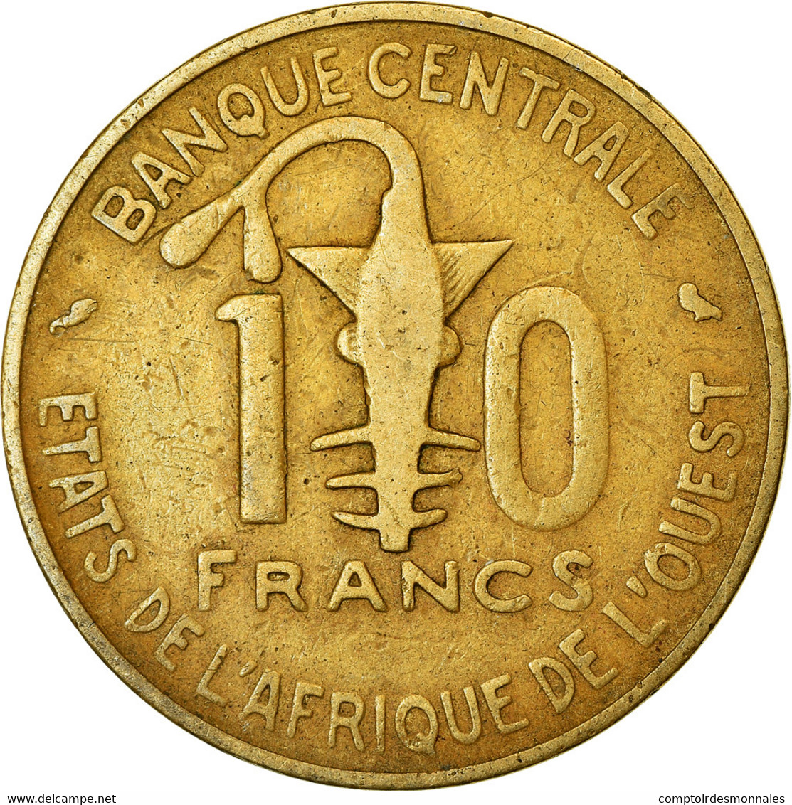 Monnaie, West African States, 10 Francs, 1971, TB, Aluminum-Nickel-Bronze, KM:1a - Elfenbeinküste