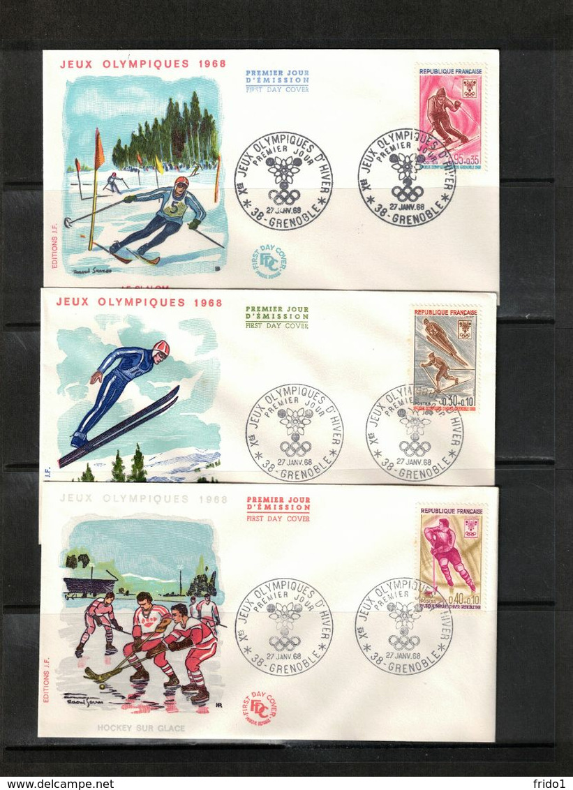 France / Frankreich 1968 Olympic Games Grenoble Interesting Letters - Winter 1968: Grenoble