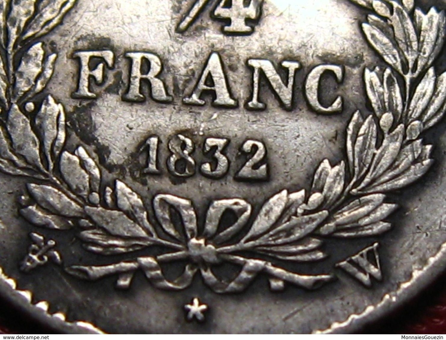 France - 1/4 De Franc 1832 W Lille Louis Philippe - Variété 2 Sur 1, Rare 4860 - 1/4 Franc