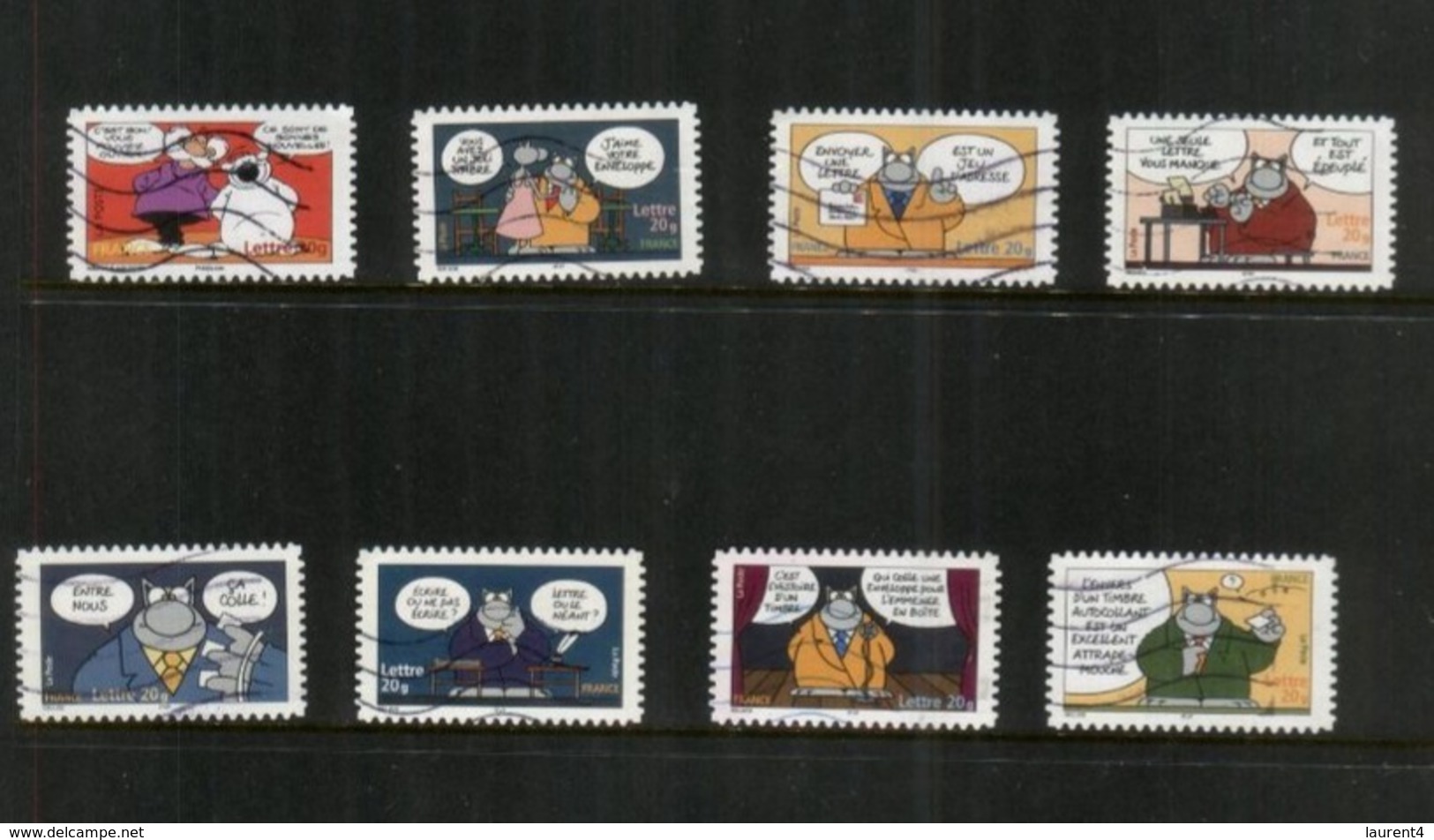 (stamp 15-8-2020) France - Selection Of 8 Used Stamps - - 2010-.. Matasellados