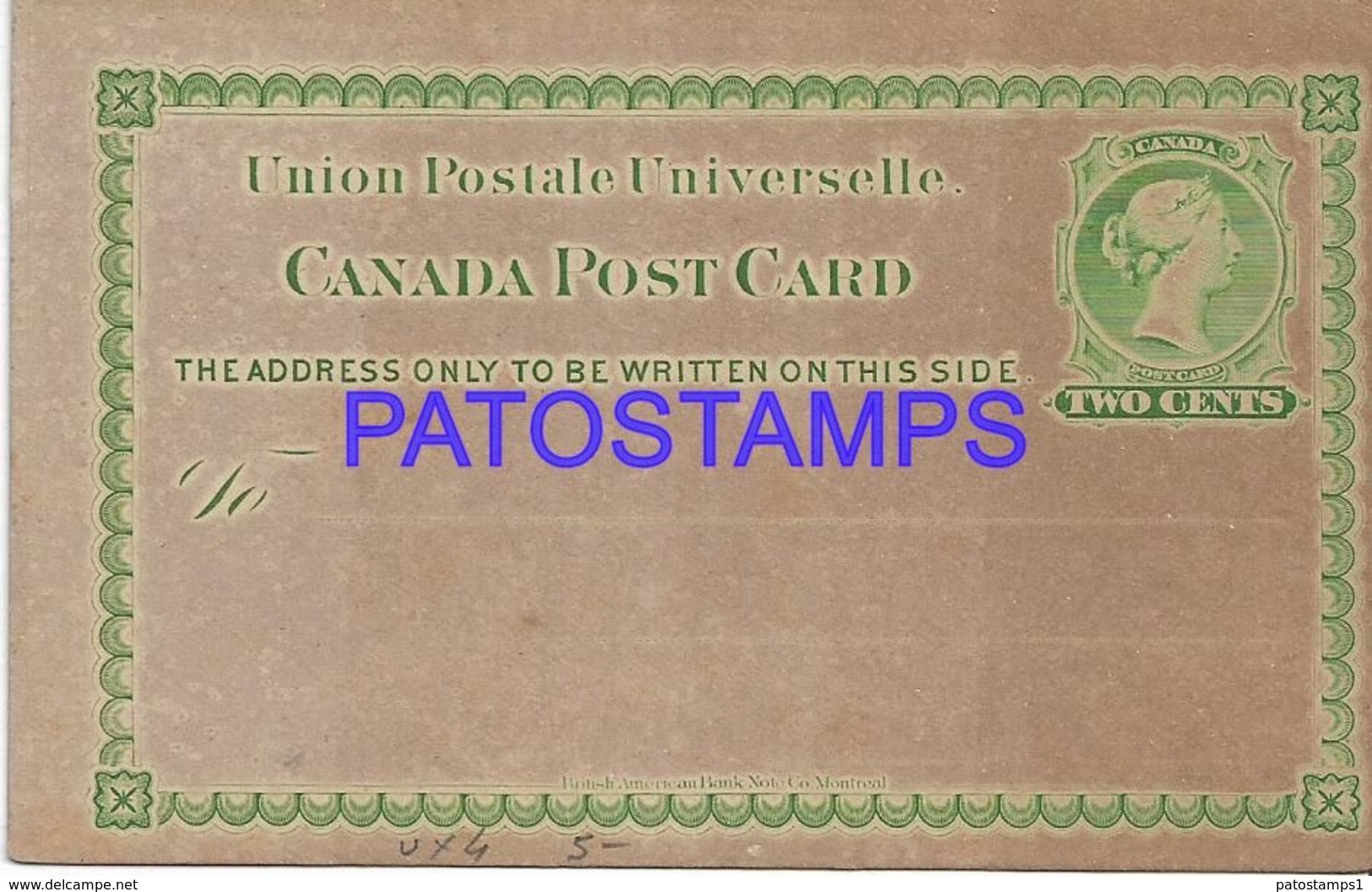 140599 CANADA POSTAL STATIONERY POSTCARD - Officiële Postkaarten