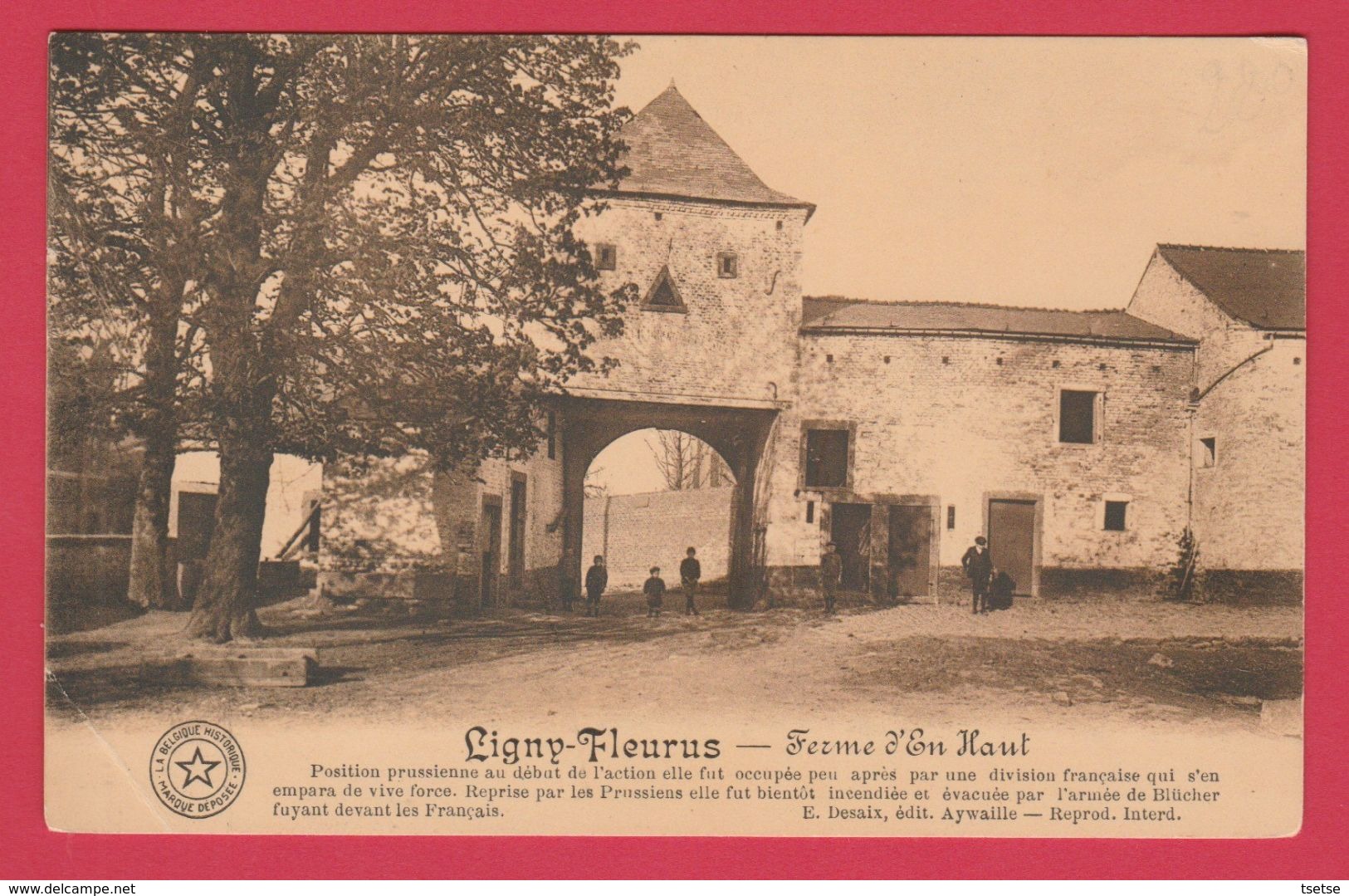 Ligny - Ferme D'En Haut ... Historique ( Voir Verso ) - Sombreffe