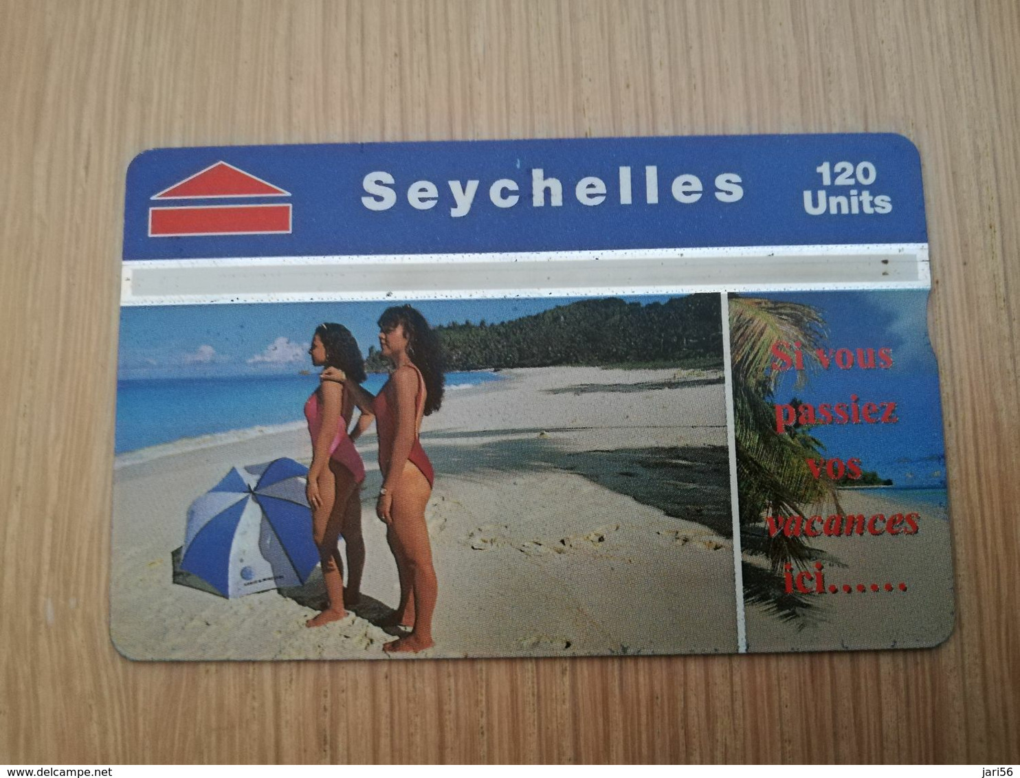 SEYCHELLES 120 Units  L&G  2 LADYS ON BEACH  CONTROL 708A     Fine Used Card  **   ** 2979  ** - Seychelles