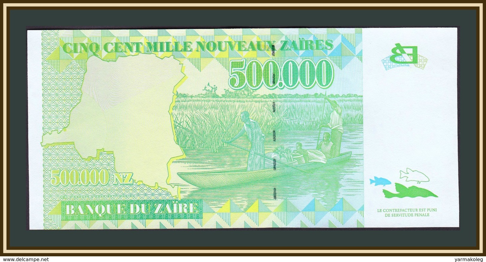 Zaire 500000 Zaire 1996 P-78 (78a) UNC - Zaire