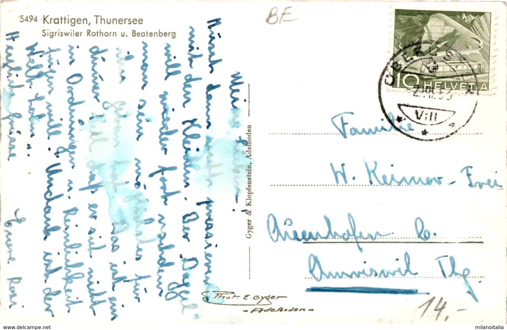 Krattigen - Thunersee (5494) * 2. 7. 1953 - Krattigen