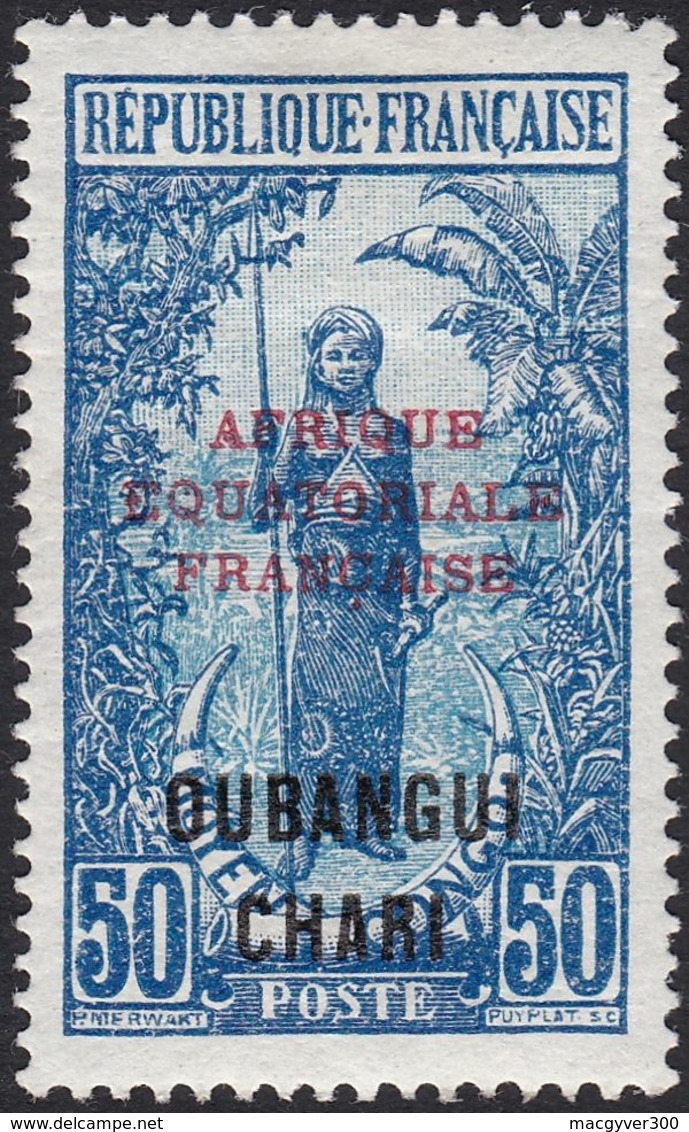 OUBANGUI, 1924-25, (Yvert 51 au 58).