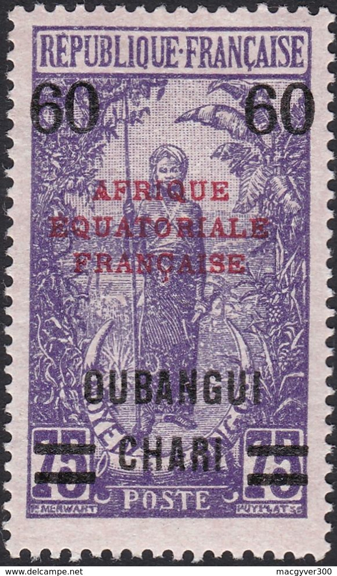 OUBANGUI, 1924-25, (Yvert 51 au 58).