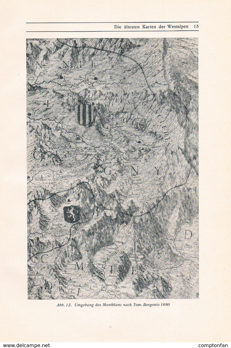 a102 706 Oberhummer ältesten Karten Westalpen Artikel von 1908 !!