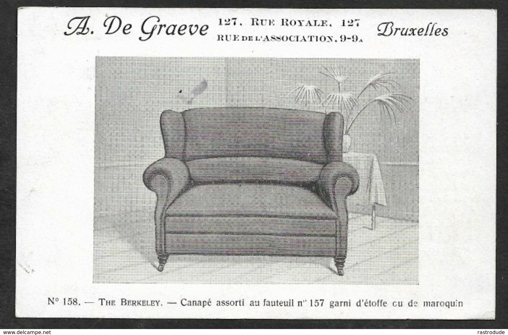 1910 BELGIQUE - IMPRIMÉ PRÉOBLITÉRÉ 1c BRUXELLES  A GAND  - LUXUEUX FAUTEUILS ET CANAPÉS - Rolstempels 1900-09