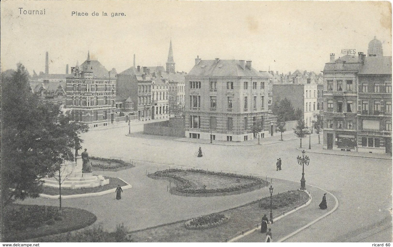 Cpa Tournai, Place De La Gare - Tournai