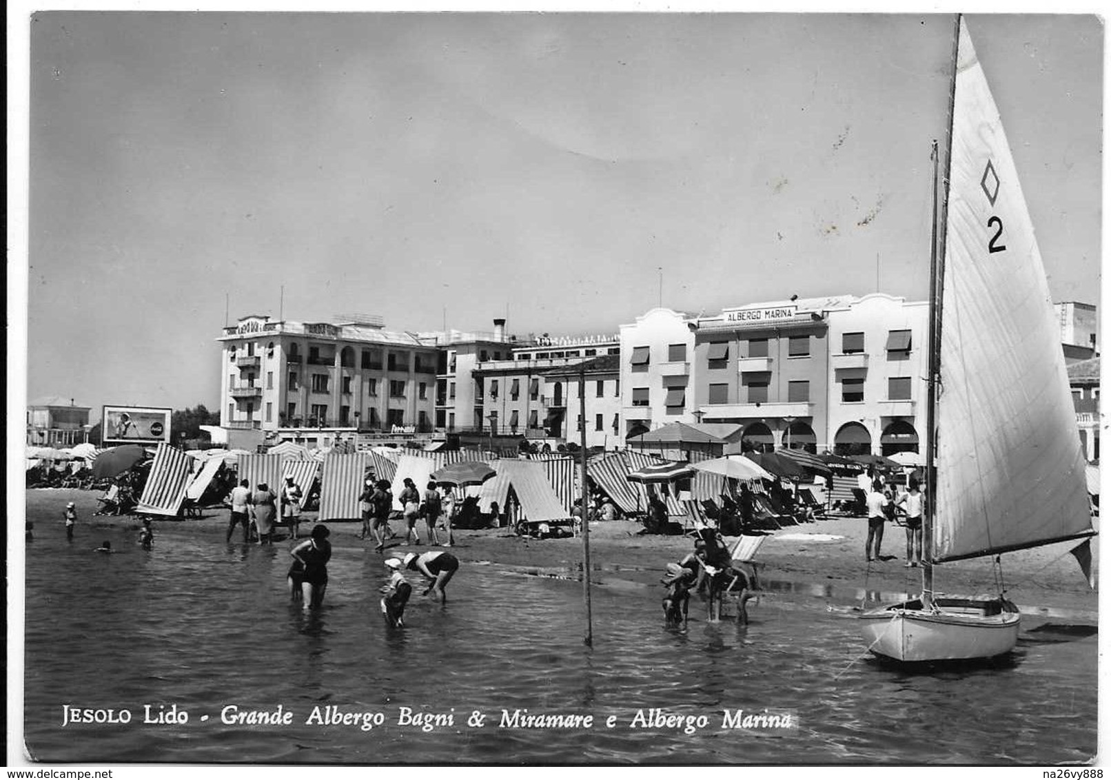 Jesolo Lido (Venezia). Grande Albergo Bagni & Miramare A Albergo Marina. - Venezia (Venedig)