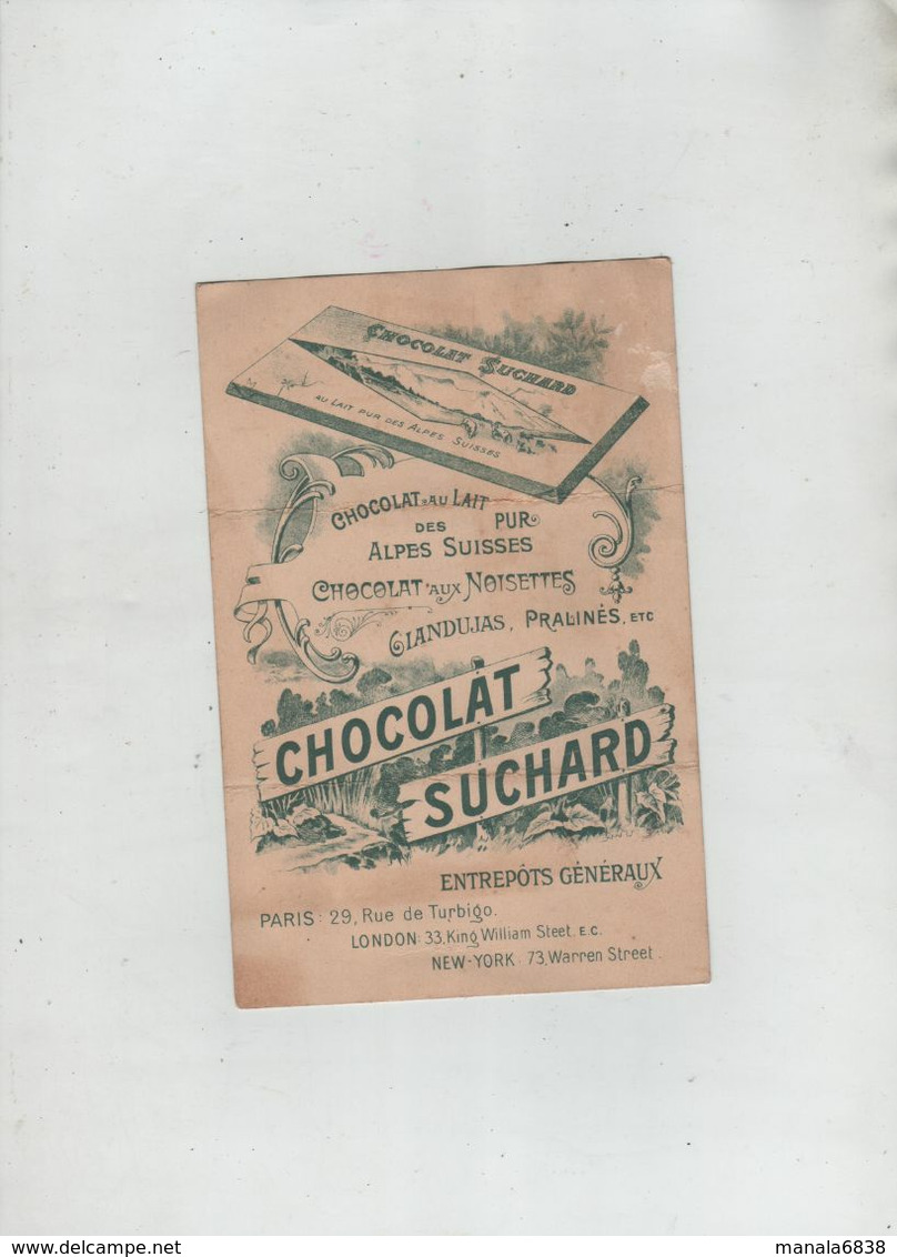 Chocolat Suchard Guyenne Bordeaux Paris London New York Menu - Menus