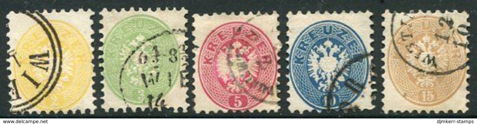 AUSTRIA 1863 Arms Set Perforated 9½ Fine Used.  Michel 30-34 - Usados