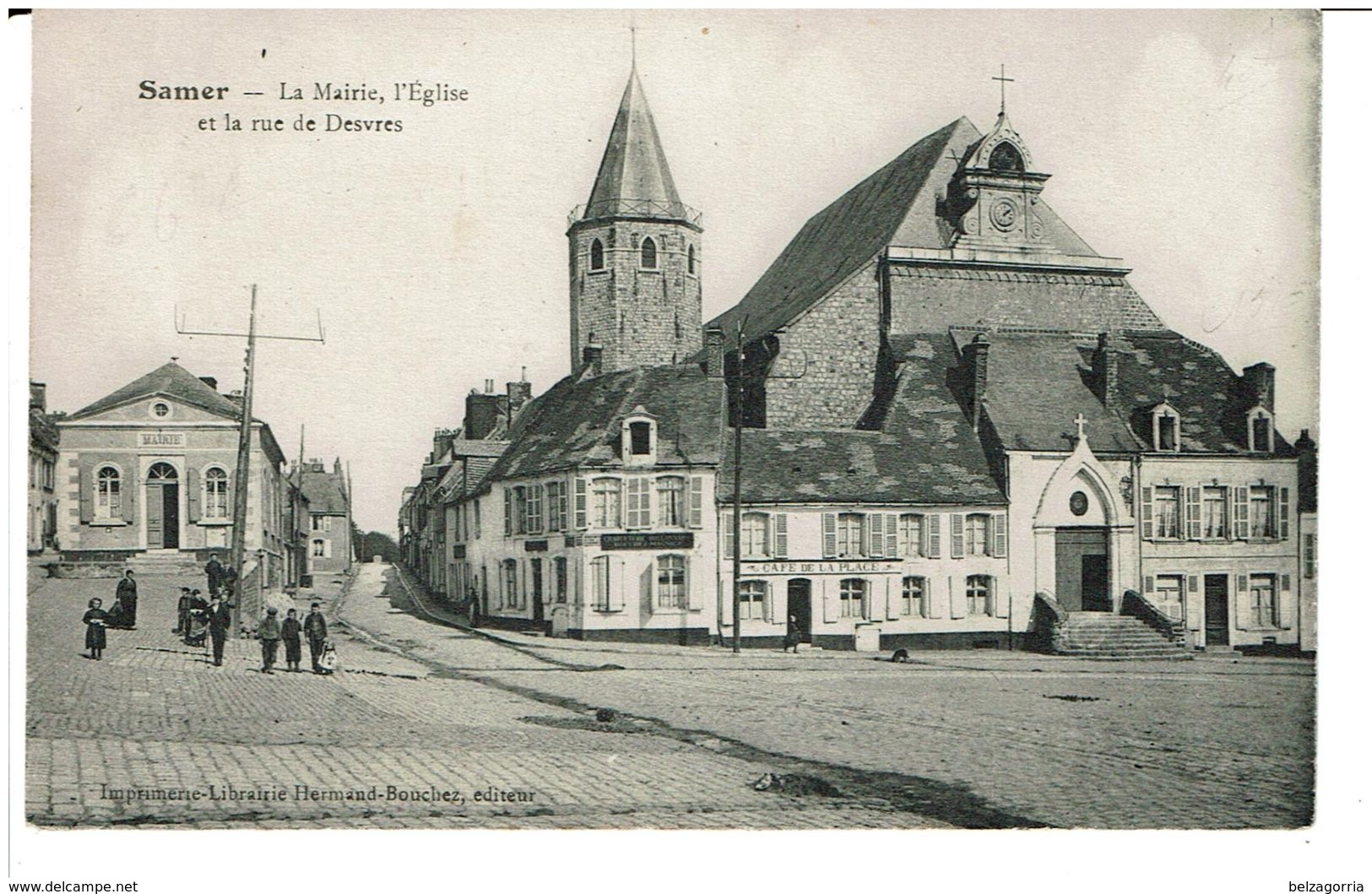 SAMER  -   La Mairie, L'Eglise Et La Rue De Desvres - Samer