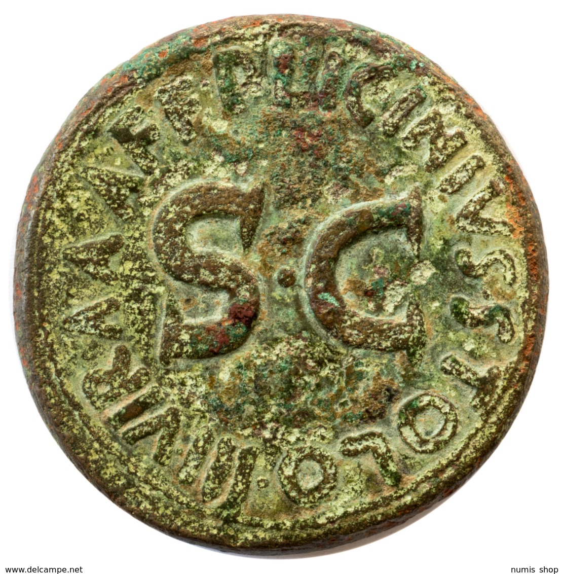 Roman Empire - Augustus - P LICINIVS STOLO III VIR AAA FF Um SC - XF! - Sesterz (#651) - The Julio-Claudians (27 BC To 69 AD)