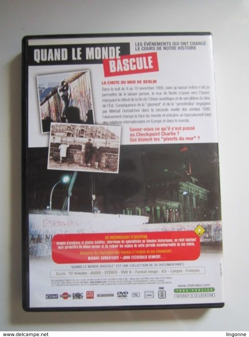 DVD QUAND LE MONDE BASCULE  LA CHUTE DU MUR DE BERLIN - Dokumentarfilme