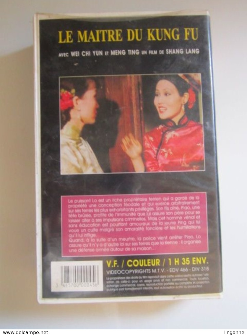 CASSETTE VIDEO VHS LE MAÎTRE DU KUNG FU - Action, Aventure