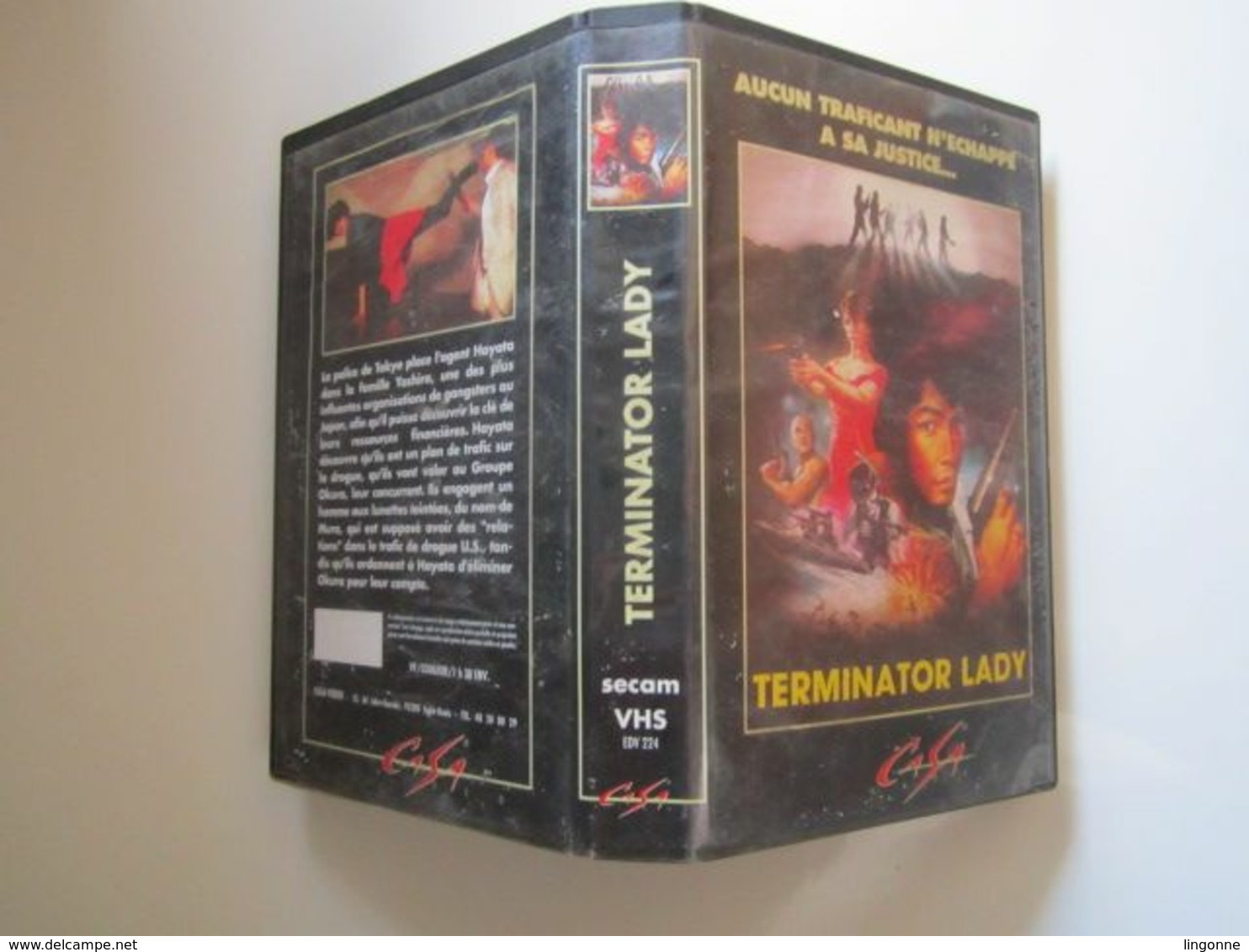 CASSETTE VIDEO VHS TERMINATOR LADY Aucun Trafiquant N'échappe A Sa Justice - Action, Aventure