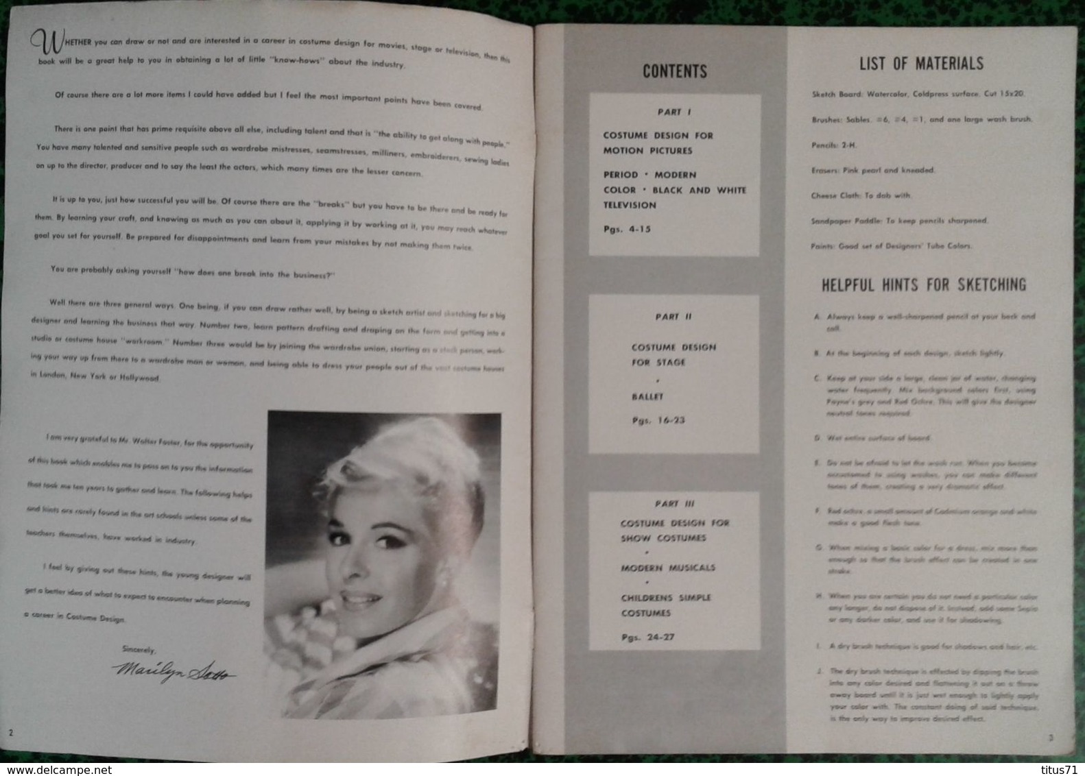 Revue The Art Of Costume Design - Marilyn Sotto Hollywood Designer - Costumes De Cinéma, Thêatre... - 1960 - Moda/ Trajes