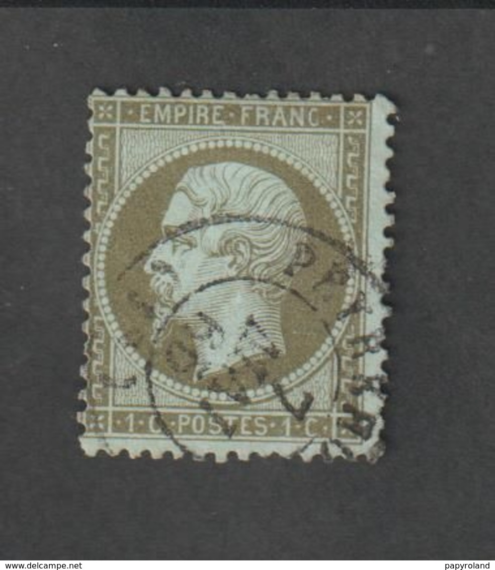 Timbres -  N°19  - Type  Napoléon III , Légende  Empire Franc  -1862 -  Oblitéré - Autres & Non Classés