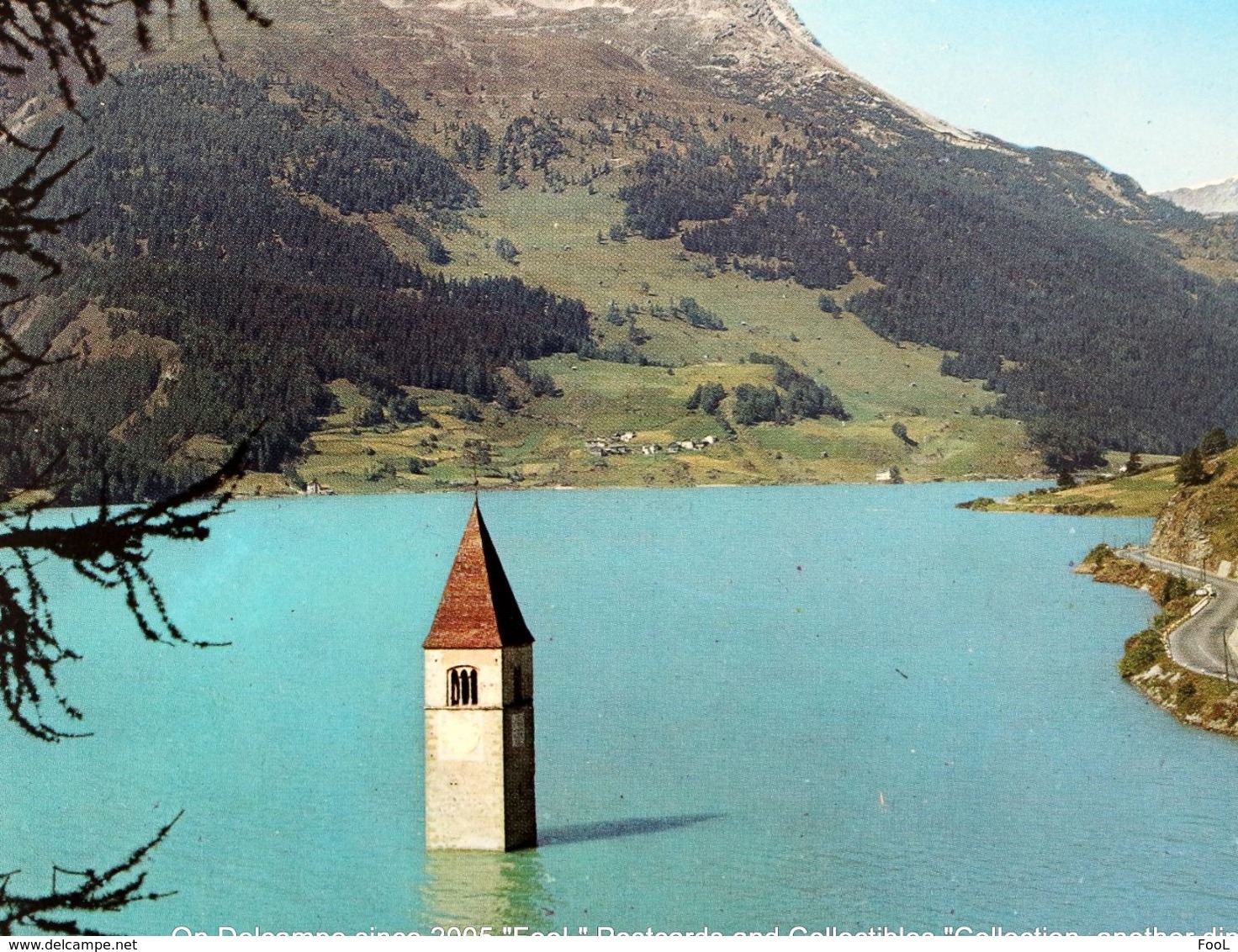 Reschensee Mit Ortlergruppe Vinschgau Turm Des Versunkenen Graun Lago Di Resia South Tyrol Italy The Bell Tower - Nauders