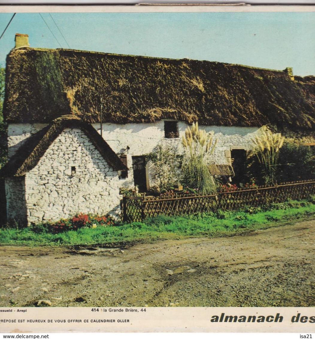 Almanach Du Facteur, Calendrier De La Poste,1979, Haute-Saône, Eguisheim (68), La Grande Brière (44) - Grand Format : 1971-80