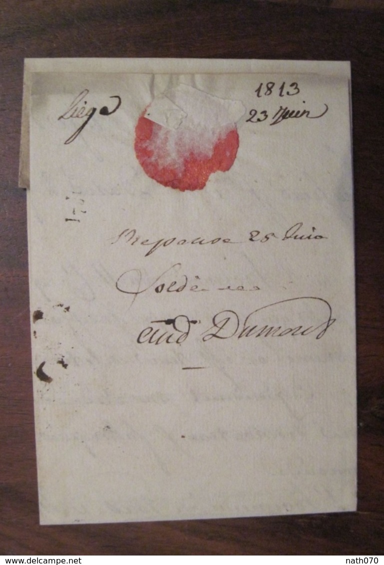 Liege 1813 Verviers Vorphila Préphilatelie  Cover Precurseur Oblt 96 - 1794-1814 (Periodo Frances)