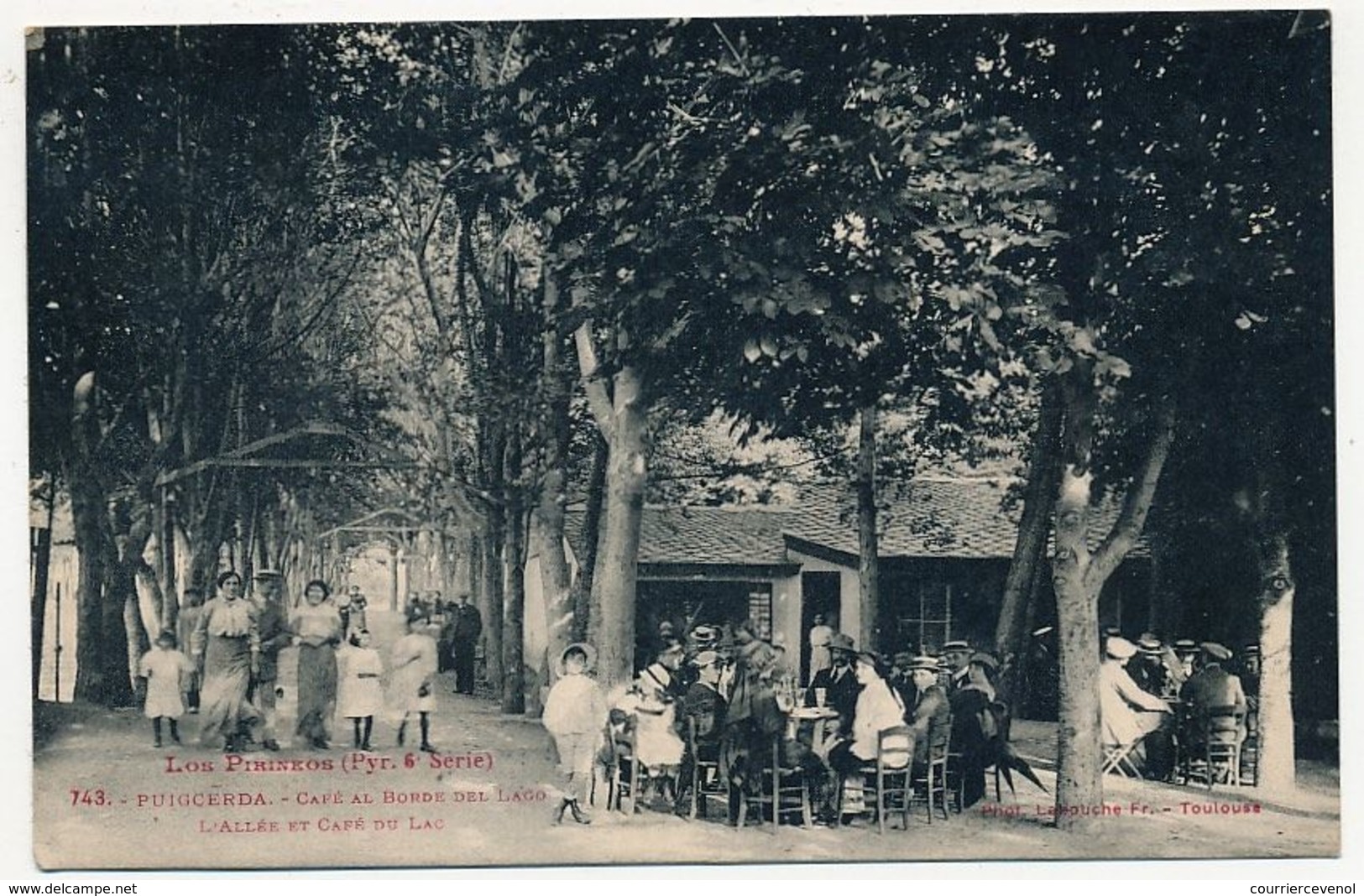 CPA - PUIGCERDA (Catalogne) - Café Al Borde Del Lago - L'Allée Et Café Du Lac - Otros & Sin Clasificación