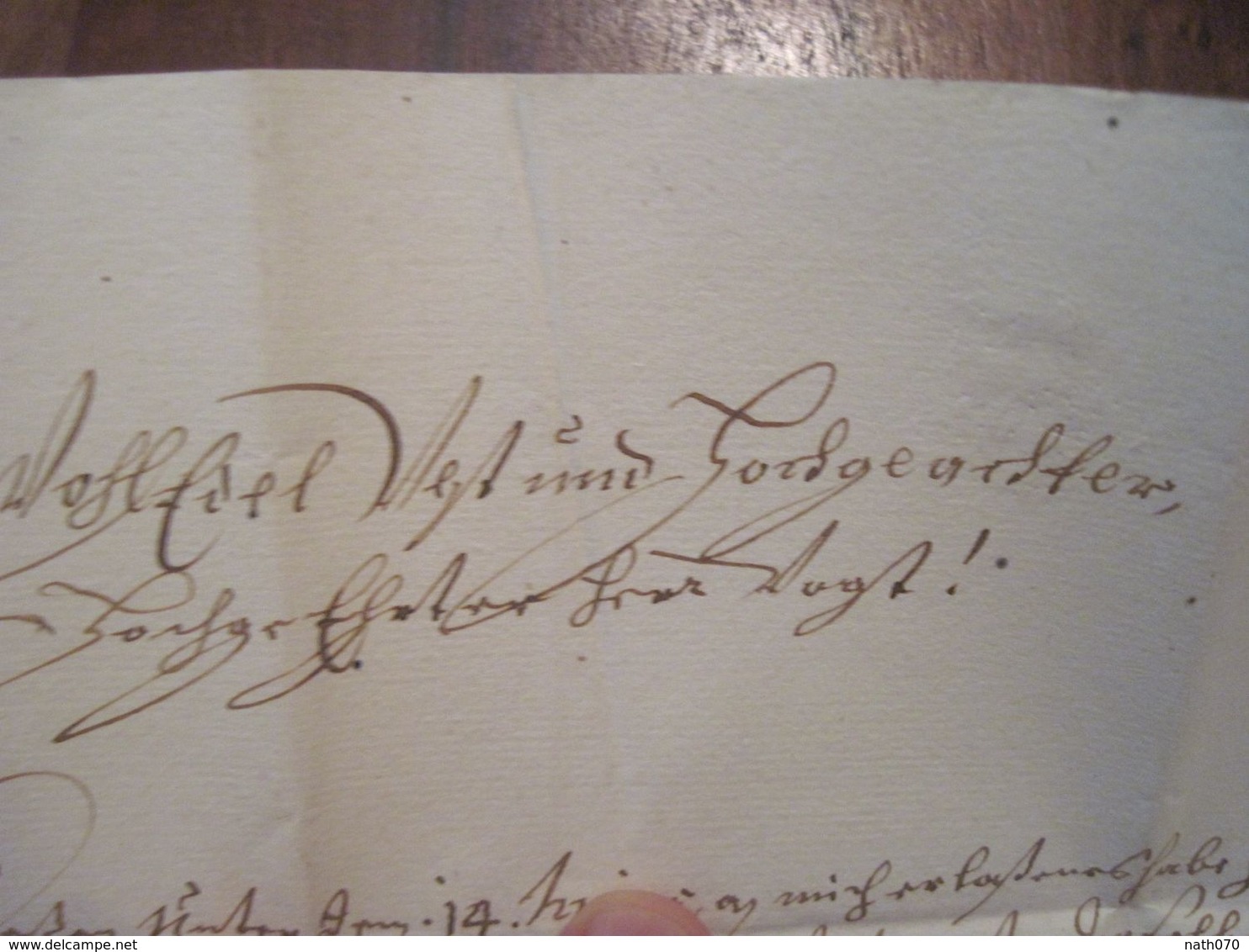 Courrier Adressé Au Comte De Limpury à Oberroth Vorphila Préphilatelie Cover Precurseur Allemagne - [Voorlopers