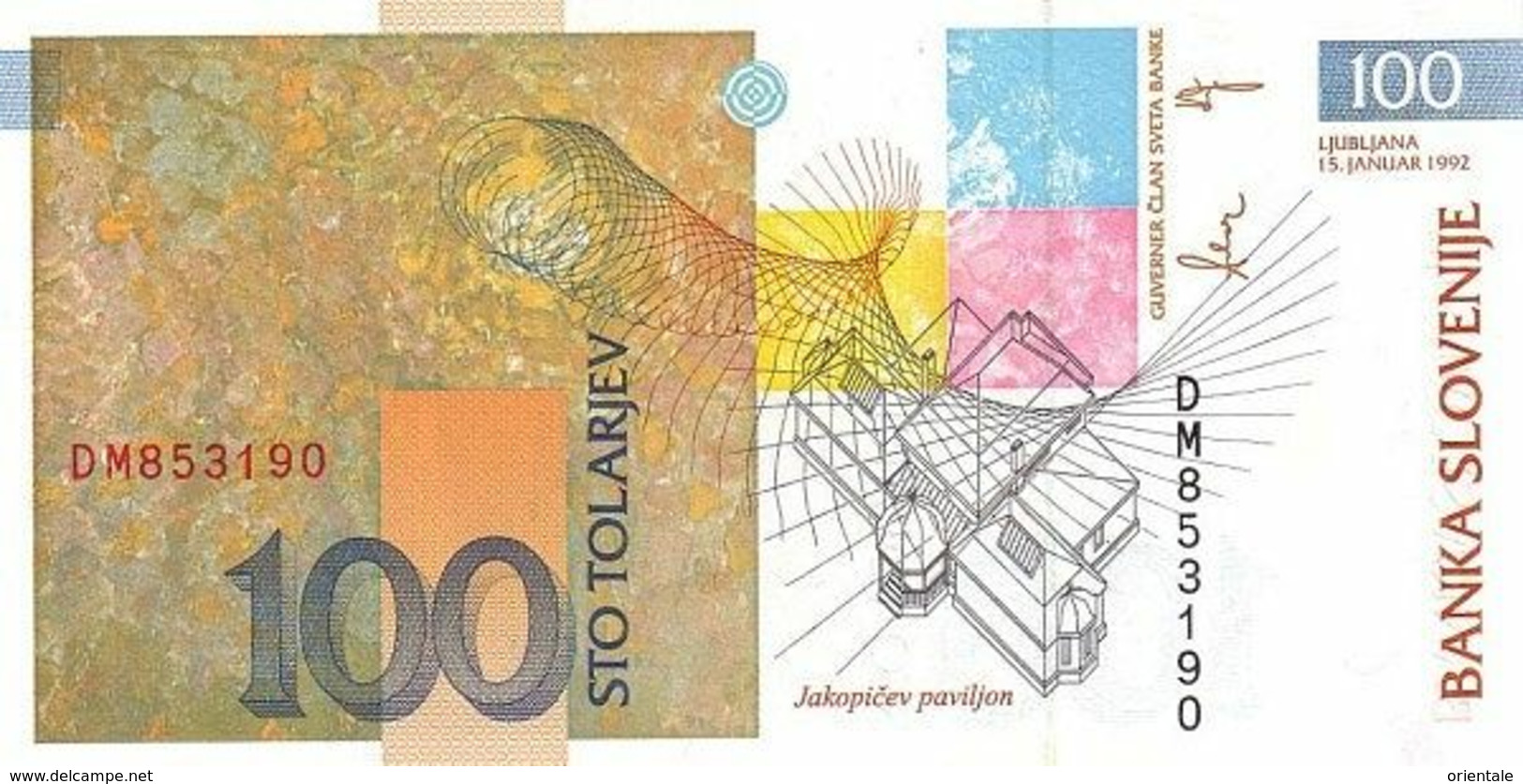 SLOVENIA P. 14a 100 T 1992 UNC - Slovenia