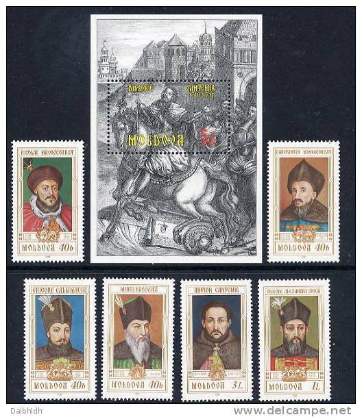 MOLDOVA 2001 Rulers 6v + Block MNH / **.  Michel  409-14 + Block 25 - Moldavie