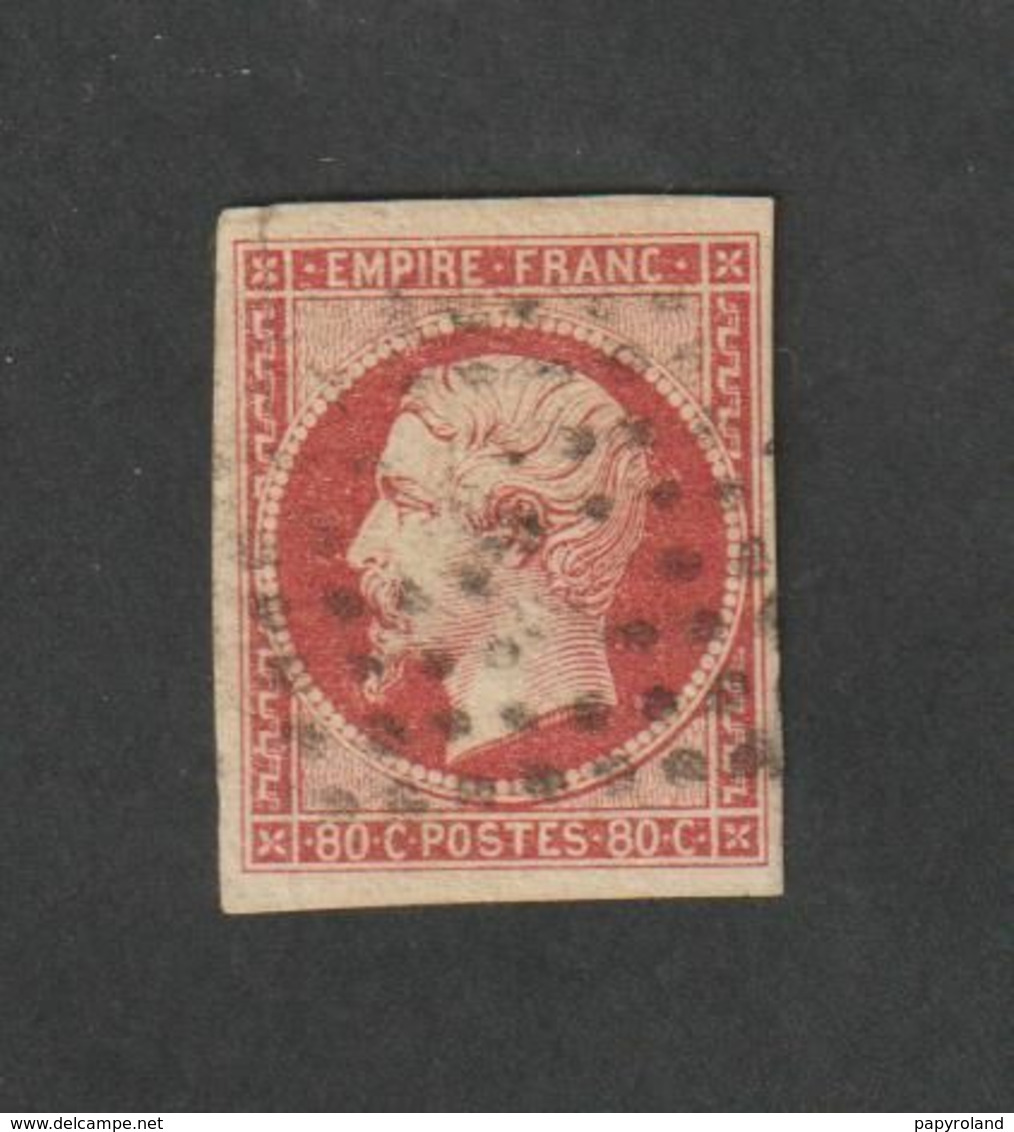 Timbres - N° 17Aa -  Type  Napoléon III , Légende  Empire Franc  - 1854 -   Oblitéré - - Autres & Non Classés