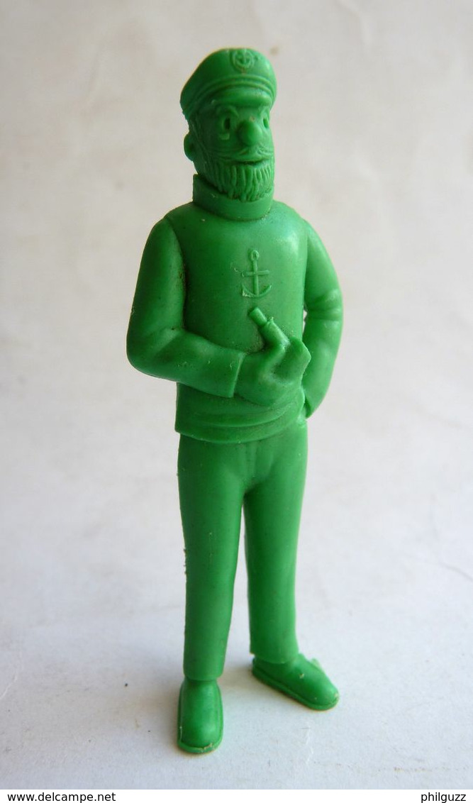 FIGURINE PUBLICITAIRE ESSO Belge 1973 Monochrome Vert -Tintin - CAPITAINE HADDOCK - Kuifje