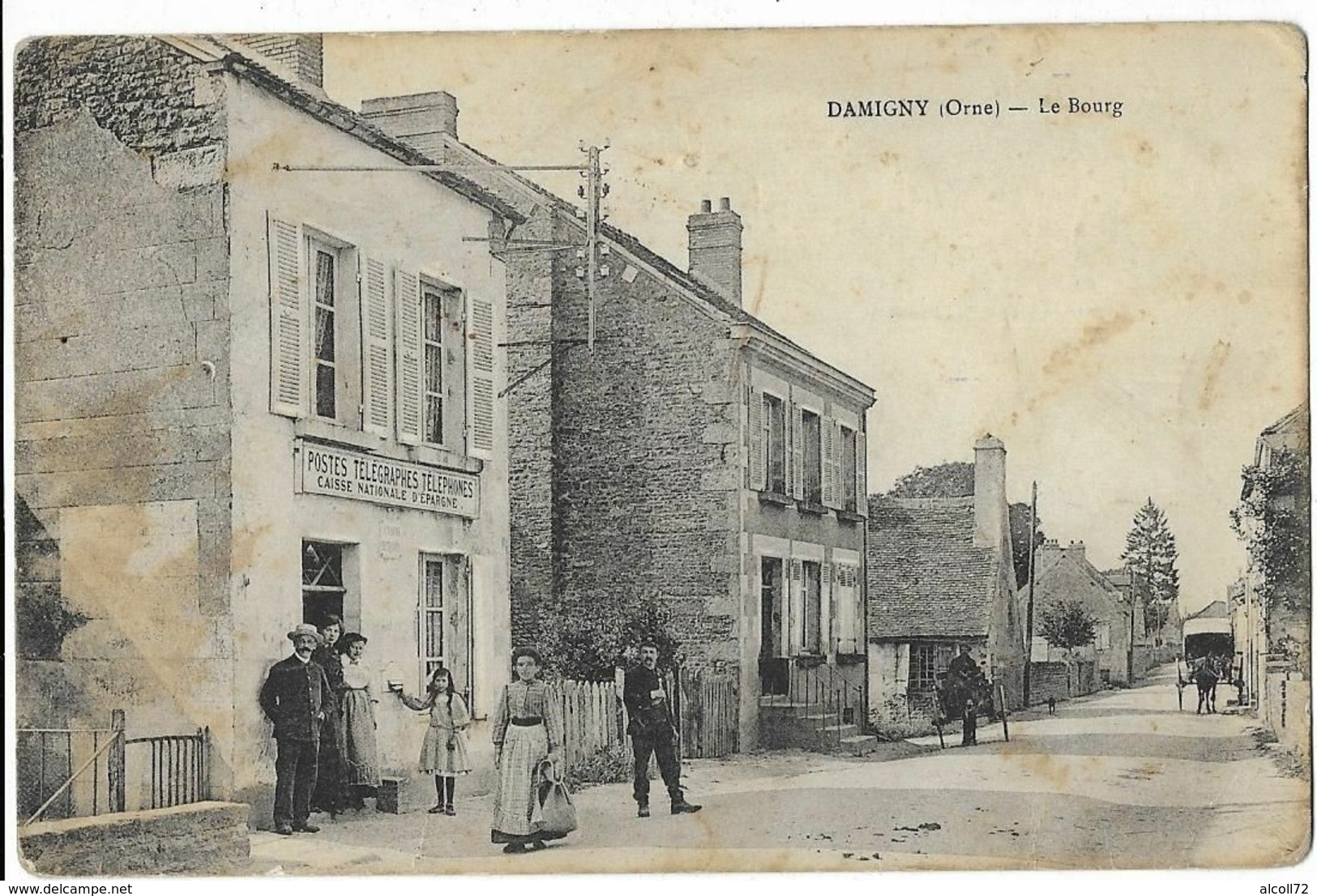 DAMIGNY: Le Bourg - édit. Moisy (écrite Par Paul Louveau 103è R.I. En Cantonnement à Damigny) - Damigny