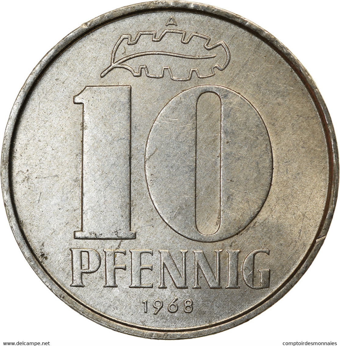 Monnaie, GERMAN-DEMOCRATIC REPUBLIC, 10 Pfennig, 1968, Berlin, SUP+, Aluminium - 10 Pfennig