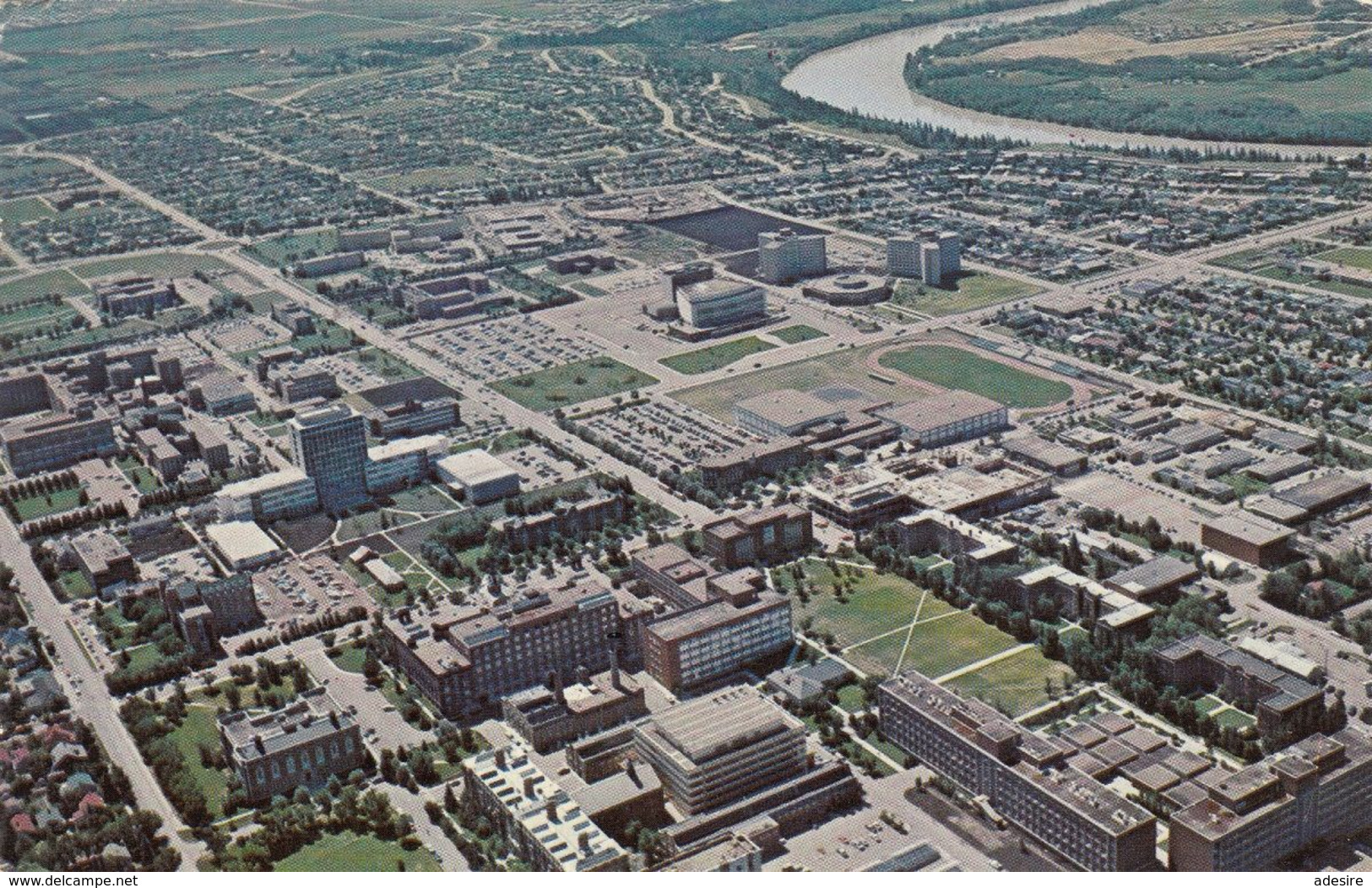 AREAL VIEW OF UNIVERSITY OF ALBERTA EDMONTON CANADA, Karte Mit 2 Fach Frankierung Gel.1961 - Edmonton