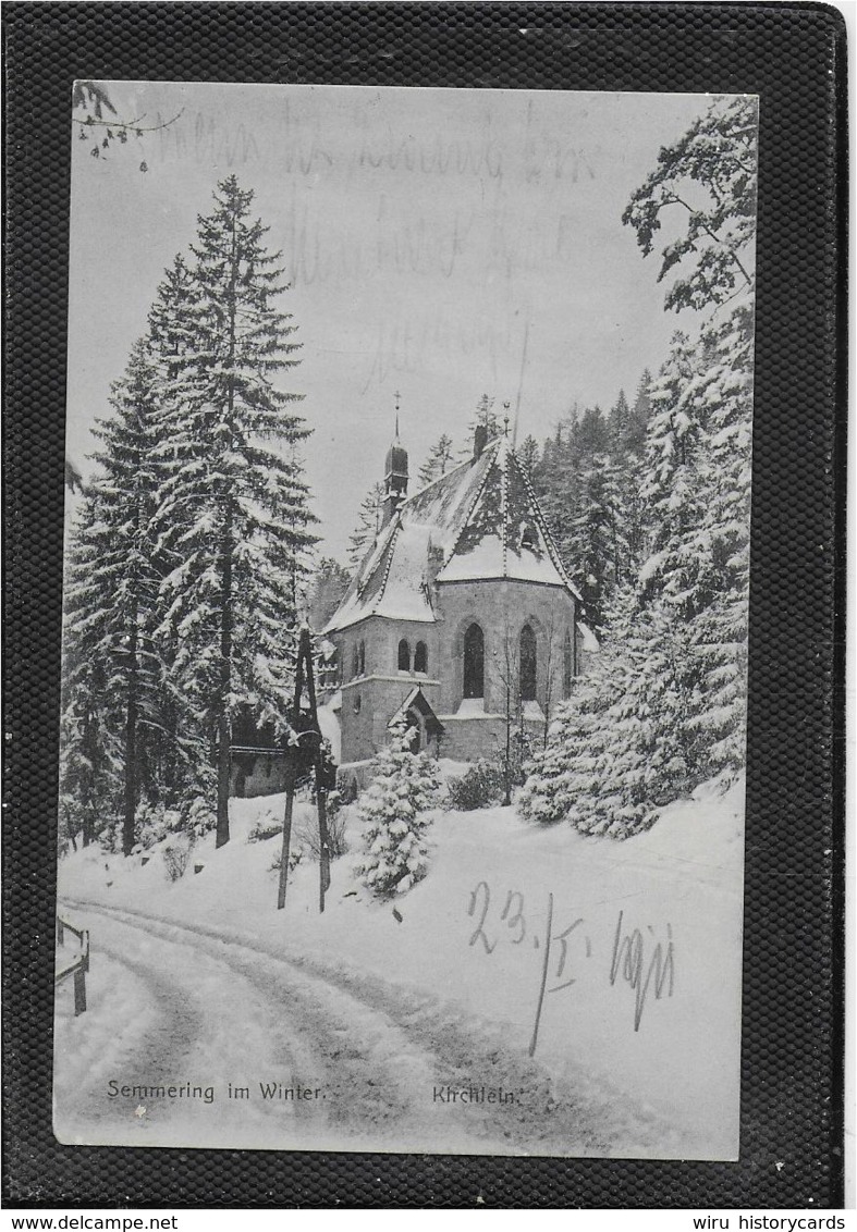 AK 0547  Semmering Im Winter - Kirchlein / Verlag Frank Um 1909 - Semmering