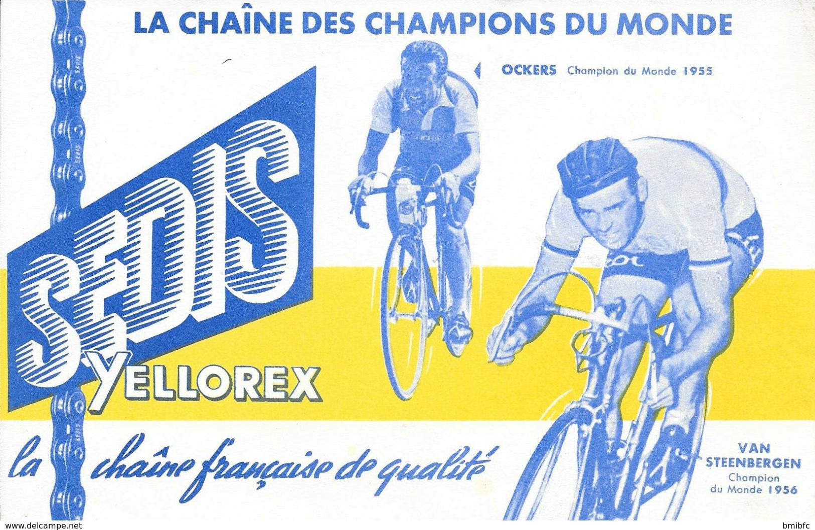 Thème Vélo - SEDIS Yellorex -  LA CHAÎNE DES CHAMPIONS DU MONDE - OCKERS Champion Du Monde 1955 - VAN STEENBERGEN ...... - Sports