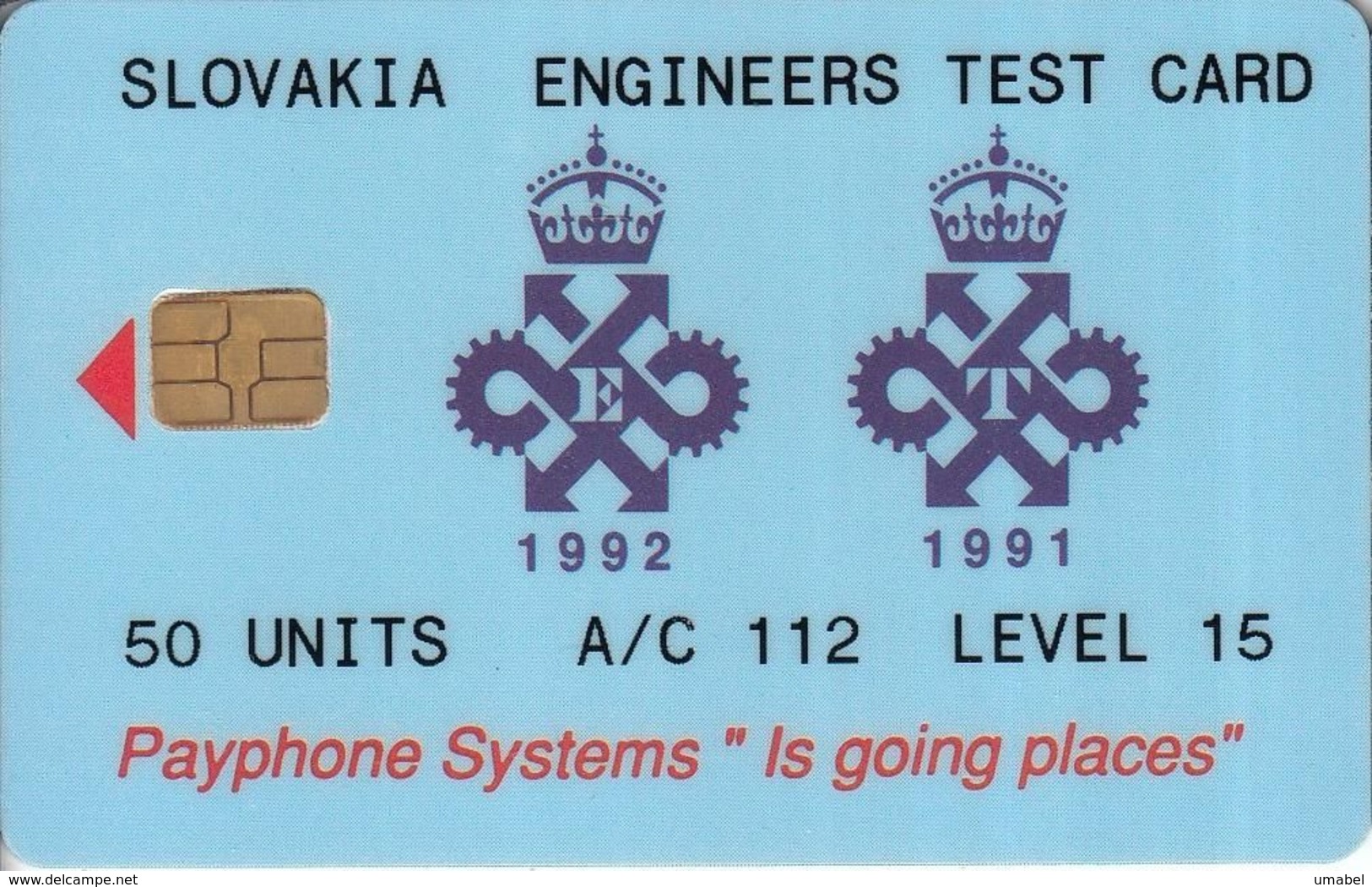 Slovakia Engineers Test Card 50 Units - Slovaquie