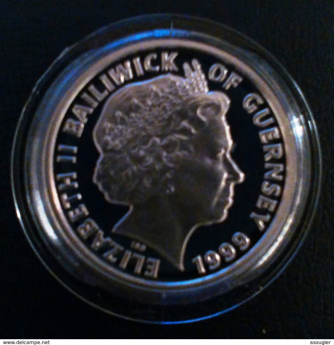 Guernsey 1 POUND 1999 SILVER PROOF "Prince Edward’s Wedding" (free Sipping Via Registered Air Mail) - Guernsey