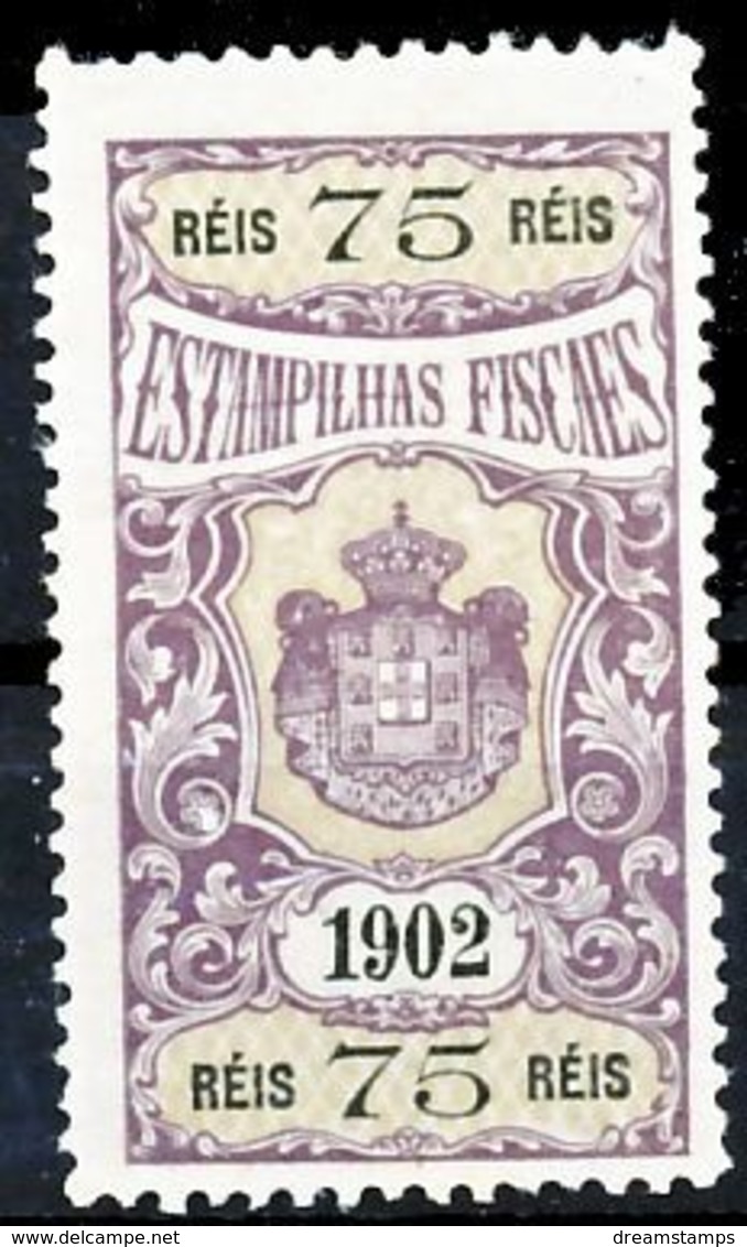 !										■■■■■ds■■ Portugal Revenues 1902 75 Réis (*) (x13113) - Unused Stamps